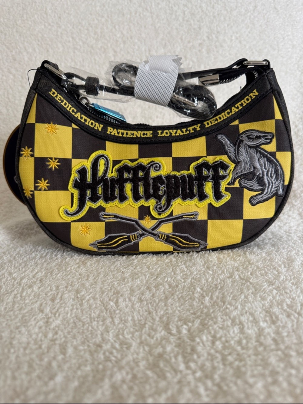 Fred Segal Harry Potter Hufflepuff Checkered Crossbody Bag